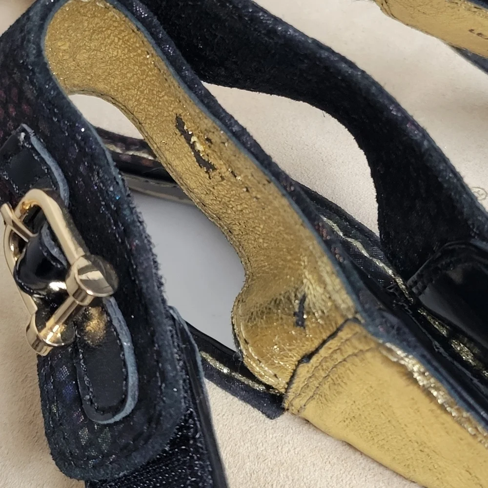 Alegria Lara Gemboree Irisdescent Wedge Sandals Size 40.